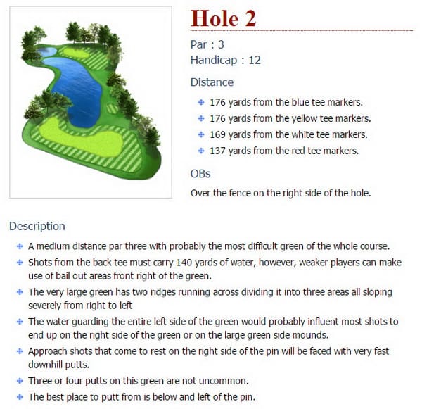 치앙마이 메조CC 2번 홀