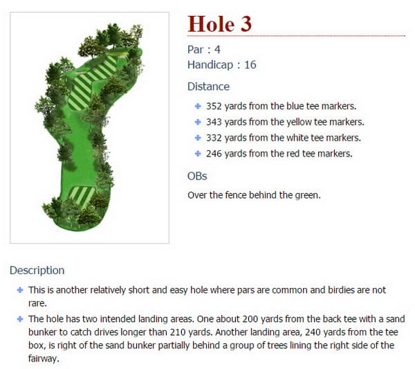 치앙마이 메조CC 3번 홀