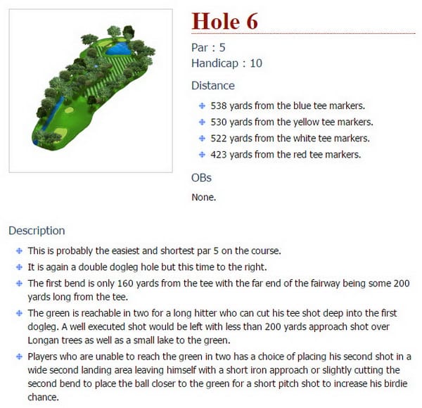 치앙마이 메조CC 6번 홀