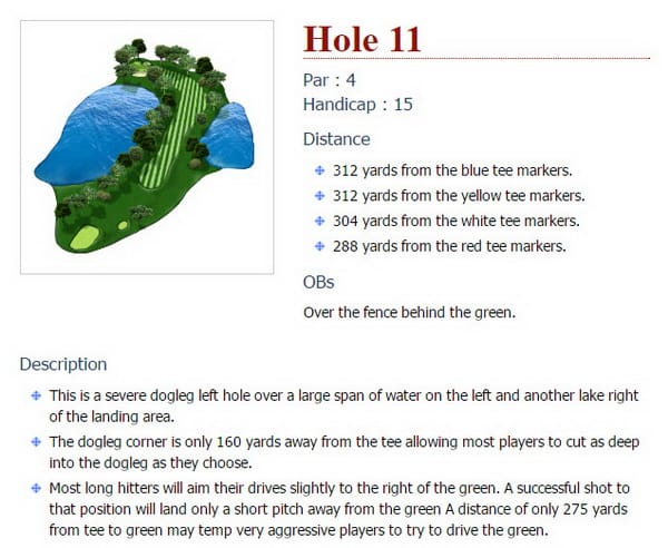 치앙마이 메조CC 11번 홀