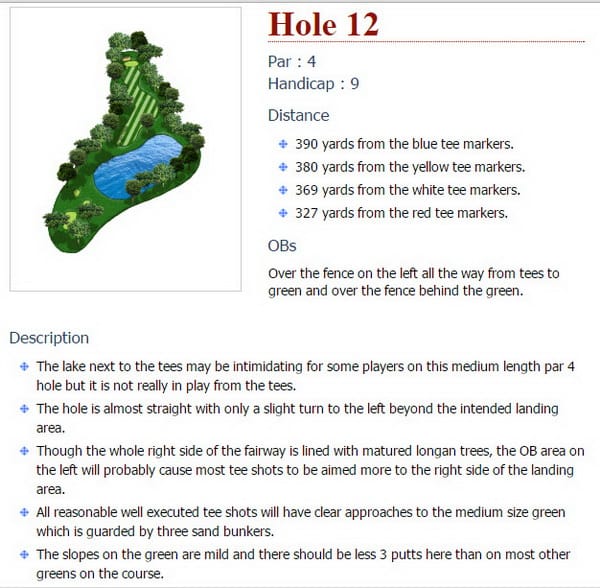 치앙마이 메조CC 12번 홀