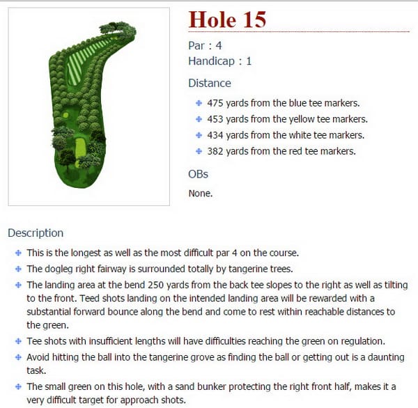 치앙마이 메조CC 15번 홀