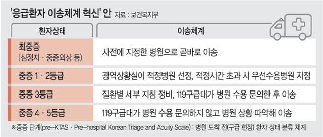 응급환자 이송체계 혁신'안'