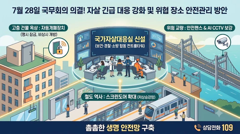 자살 긴급 대응 강화 및 위협 장소 안전관리 방안