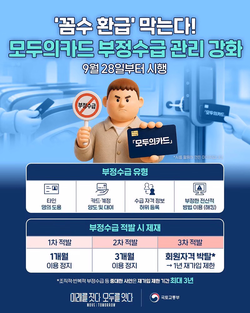 '모두의 카드' 부정수급 관리 강화