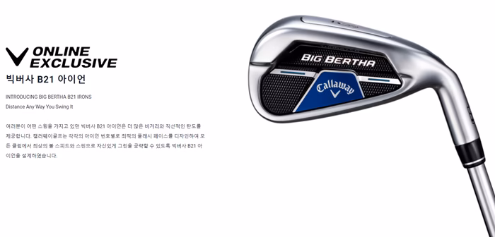 2020 캘러웨이 빅버사 B21 아이언 세트